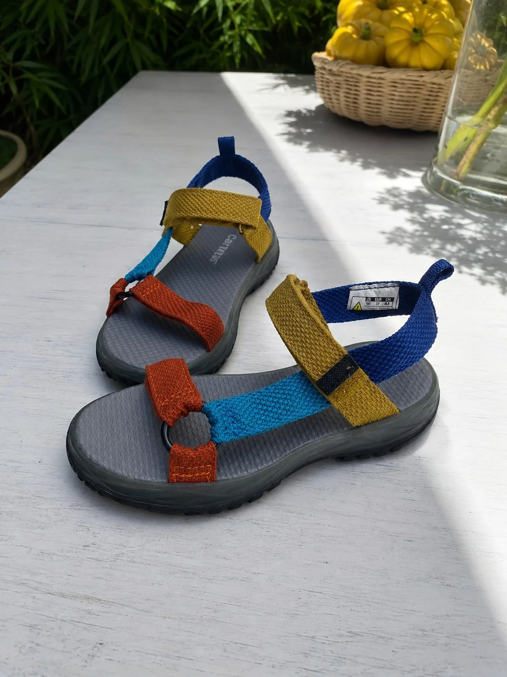Carter's Multicolor Kids Sandals - Blue, Yellow & Orange